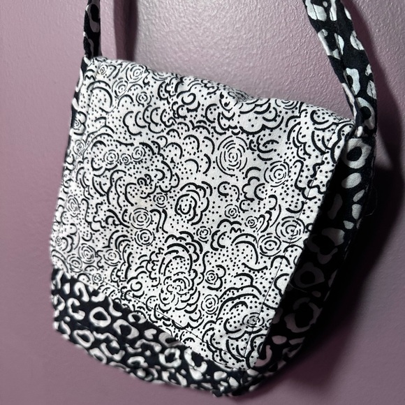Handmade Handbags - Stylish Black and White Patterned Women's Bag